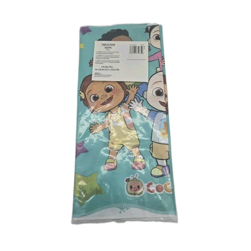 Cocomelon Baby Kid Birthday Party Decoration Plastic Tablecover Tablecloth 54x96